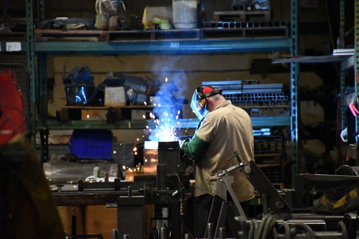 Welder at work